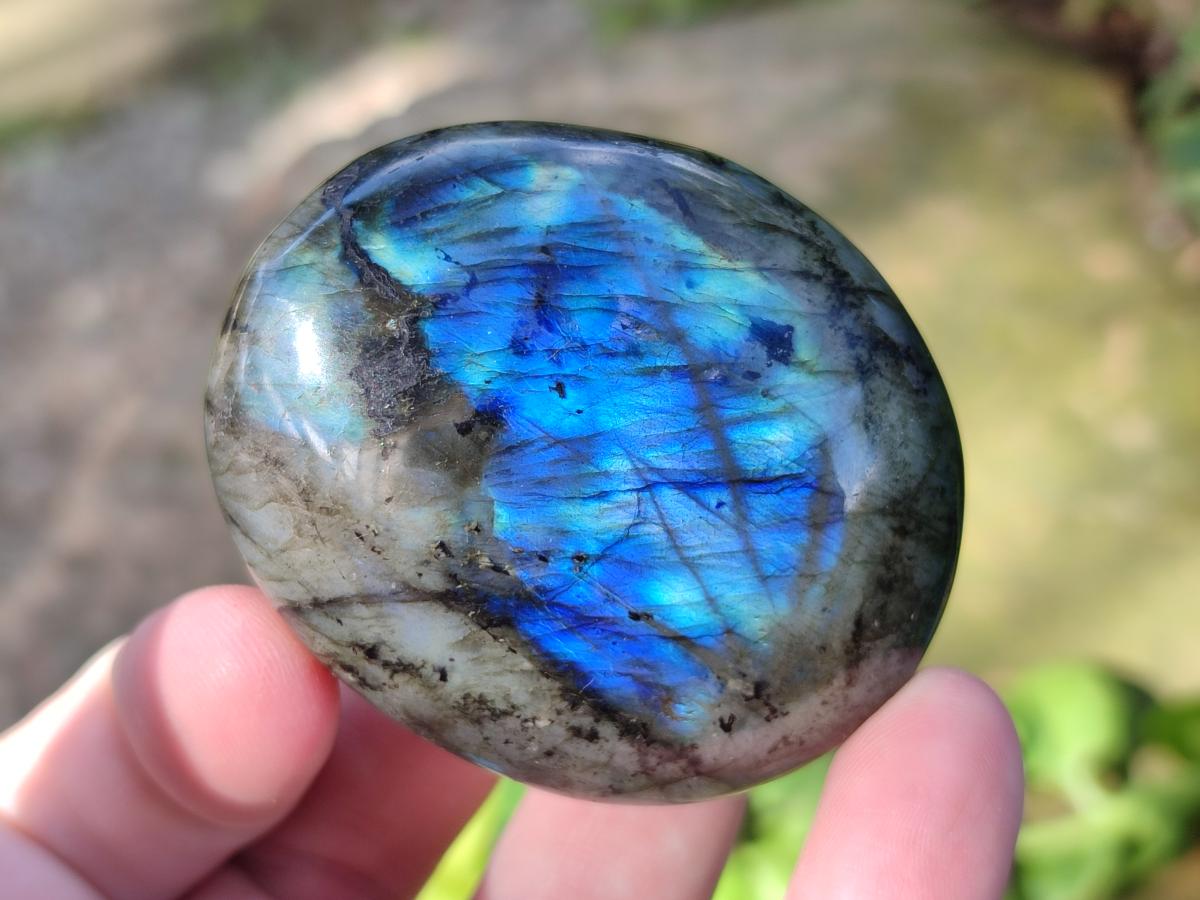 Polished Labradorite Palm Stones x 24 From Madagascar - Toprock Gemstones and Minerals 