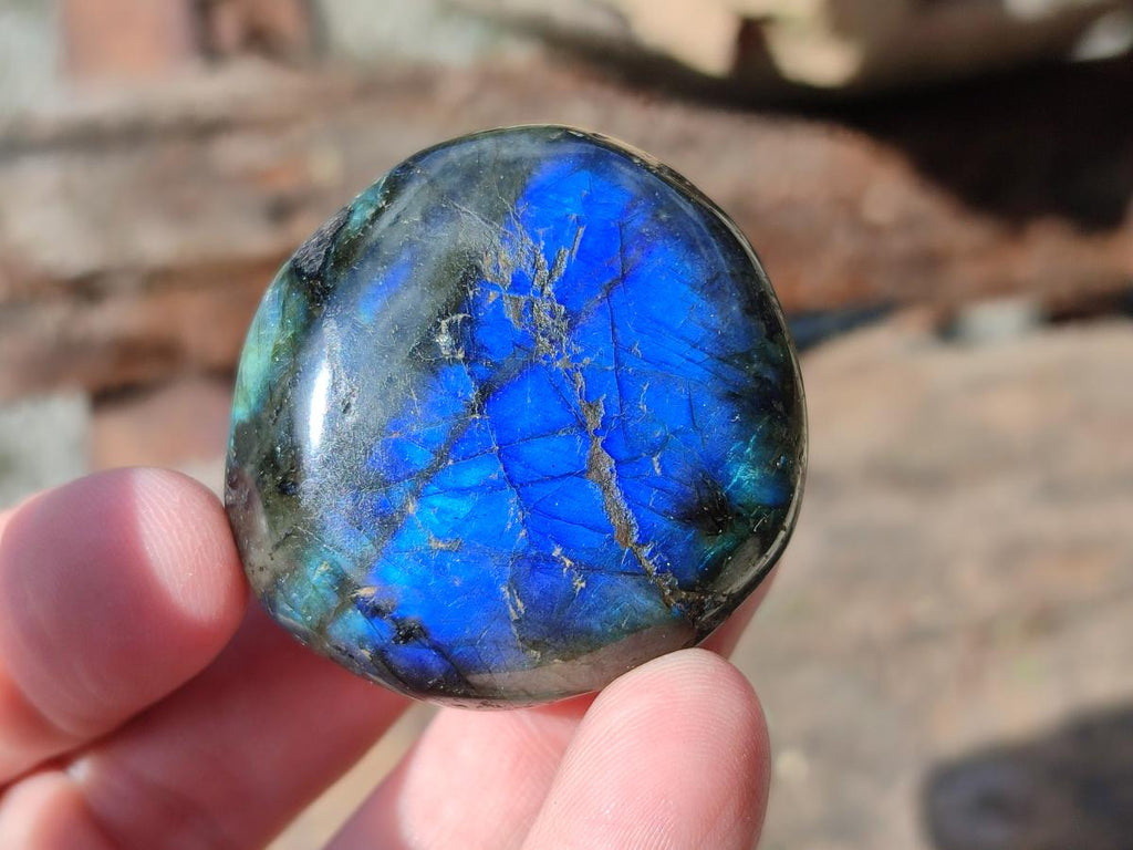 Polished Labradorite Palm Stones x 24 From Madagascar - Toprock Gemstones and Minerals 