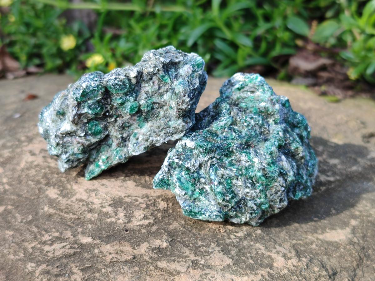 Natural Emerald Mica 'Mutokolite' Cobbed Specimens x 24 From Mutoko, Zimbabwe - Toprock Gemstones and Minerals 