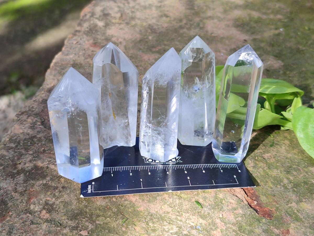Polished Clear Quartz Display Crystals x 24 From Madagascar - Toprock Gemstones and Minerals 