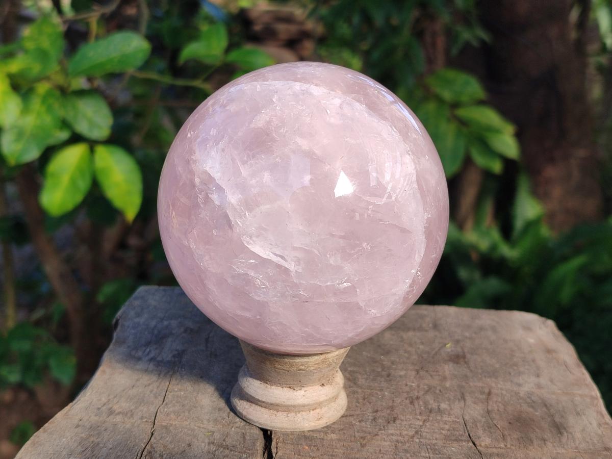 Polished Large Gemmy Rose Quartz Sphere x 1 From Madagascar - Toprock Gemstones and Minerals 