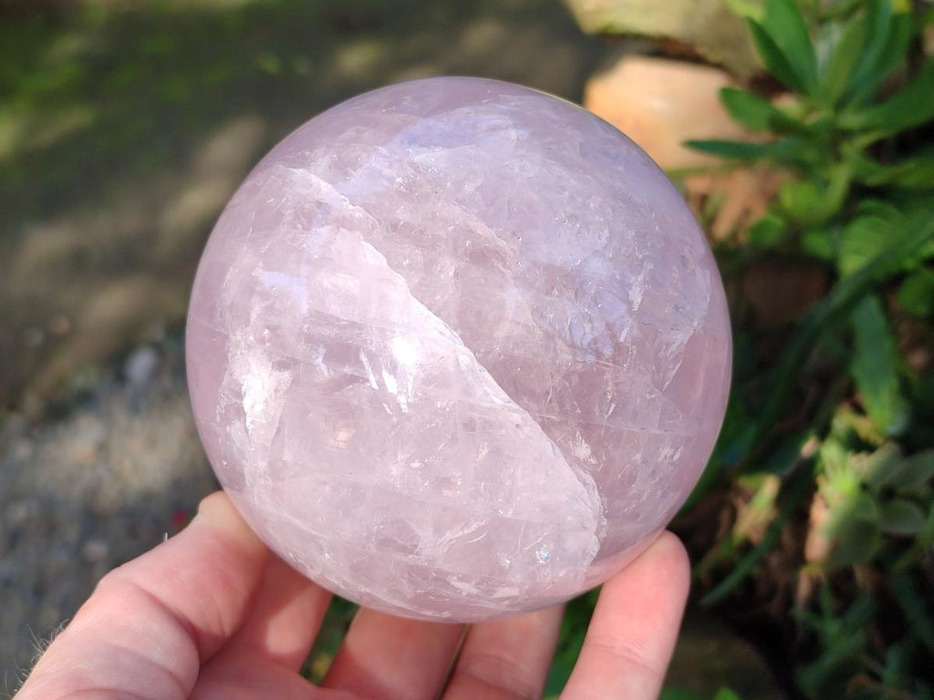 Polished Large Gemmy Rose Quartz Sphere x 1 From Madagascar - Toprock Gemstones and Minerals 