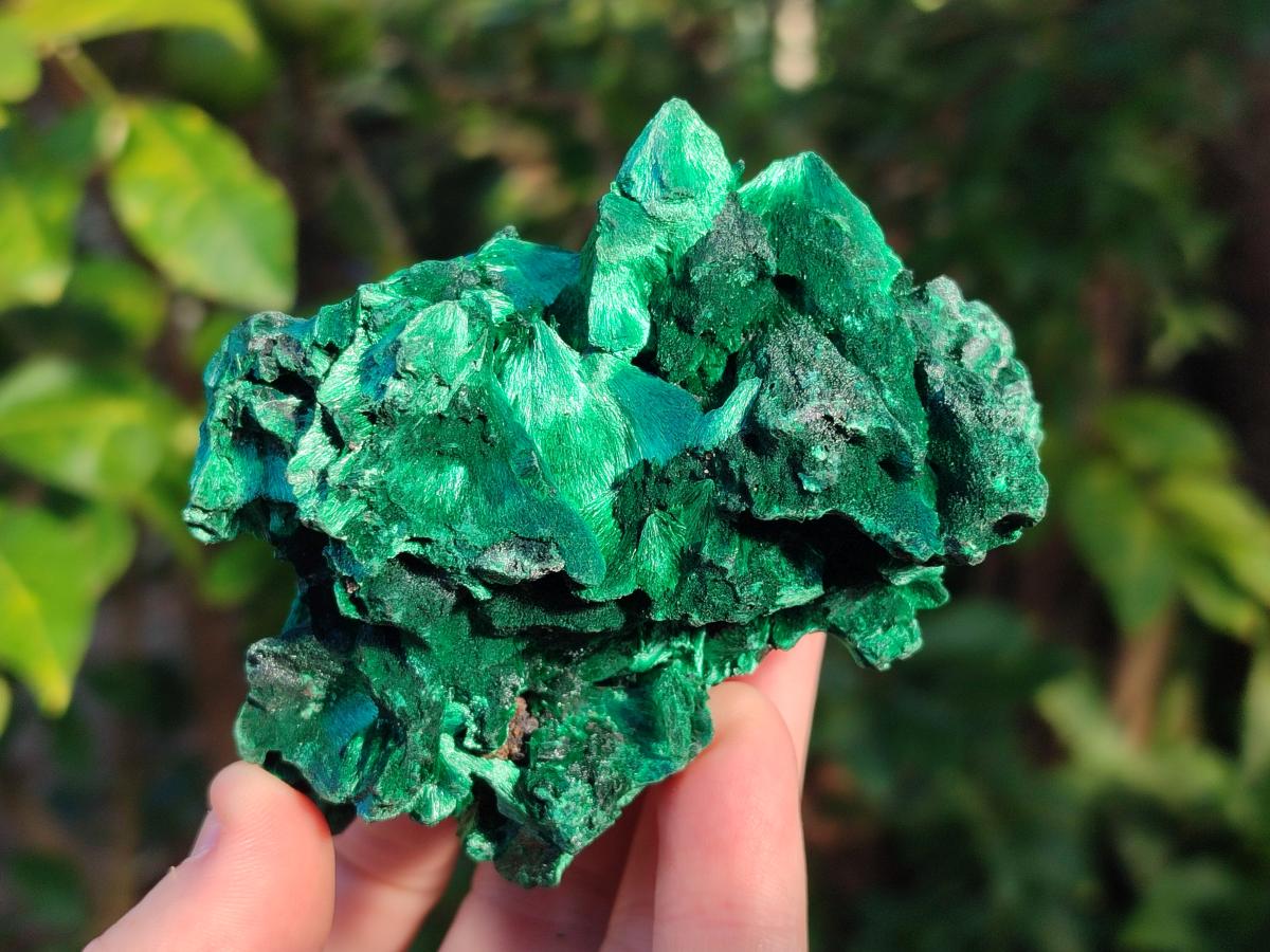 Natural Silky Malachite Specimens x 4 From Kasompe, Congo - Toprock Gemstones and Minerals 
