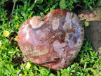 Polished Red Podocarpus Petrified Wood Hearts x 3 From Mahajanga, Madagascar - Toprock Gemstones and Minerals 