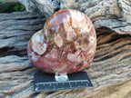 Polished Red Podocarpus Petrified Wood Hearts x 3 From Mahajanga, Madagascar - Toprock Gemstones and Minerals 