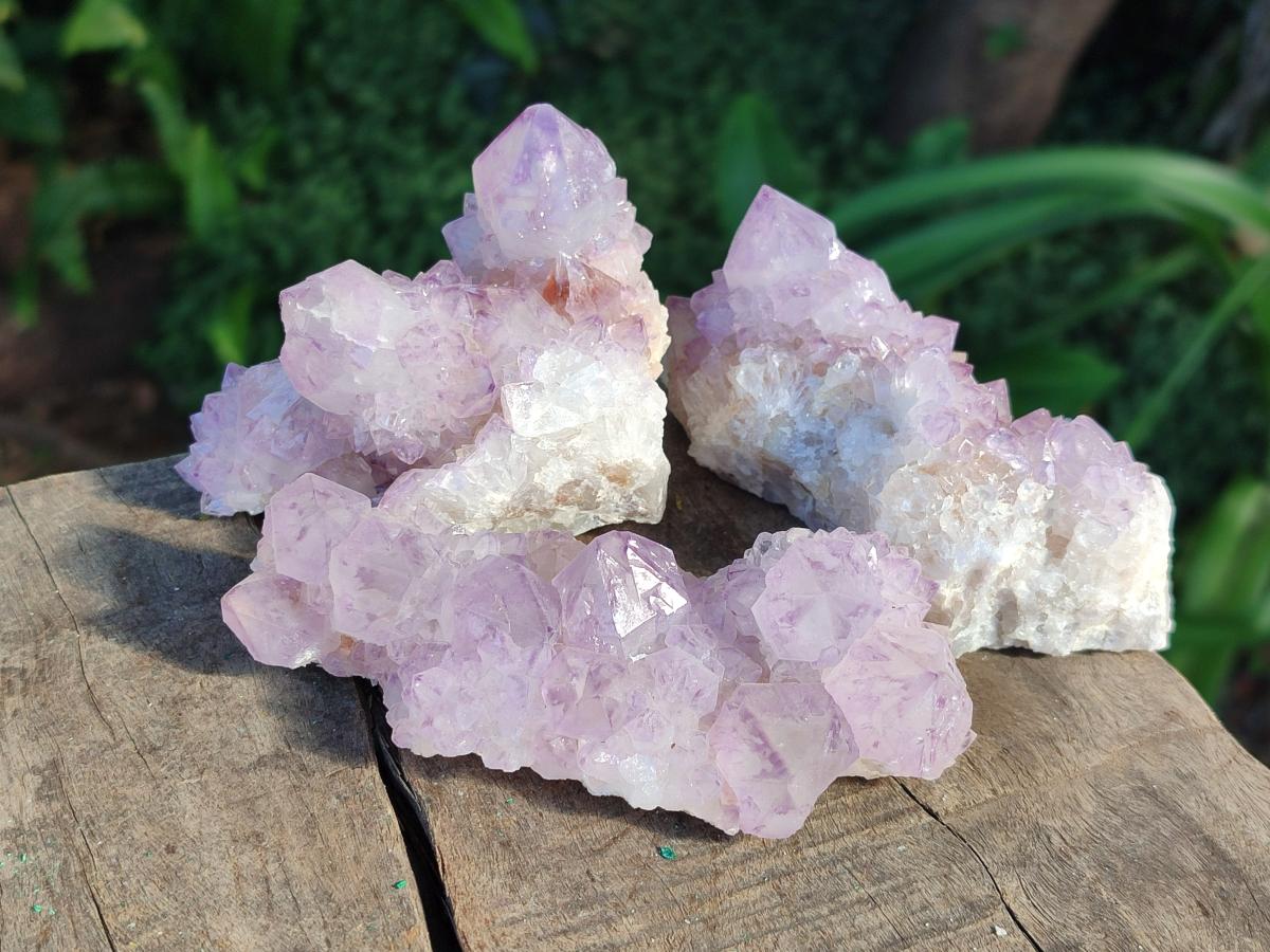 Natural Sunburst Spirit Amethyst Clusters x 6 From Boekenhouthoek, South Africa - Toprock Gemstones and Minerals 