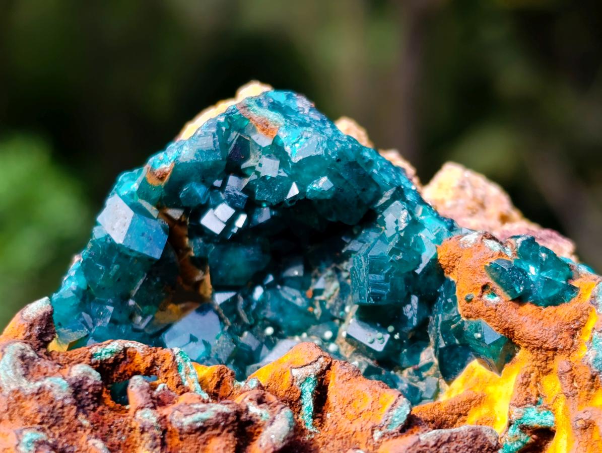 Natural Dioptase on Red Dolomite Specimens x 2 From Likasi, Congo - Toprock Gemstones and Minerals 