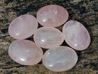 Polished Gemmy Rose Quartz Palm Stones x 35 From Madagascar - Toprock Gemstones and Minerals 