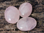 Polished Gemmy Rose Quartz Palm Stones x 35 From Madagascar - Toprock Gemstones and Minerals 