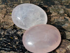 Polished Gemmy Rose Quartz Palm Stones x 35 From Madagascar - Toprock Gemstones and Minerals 