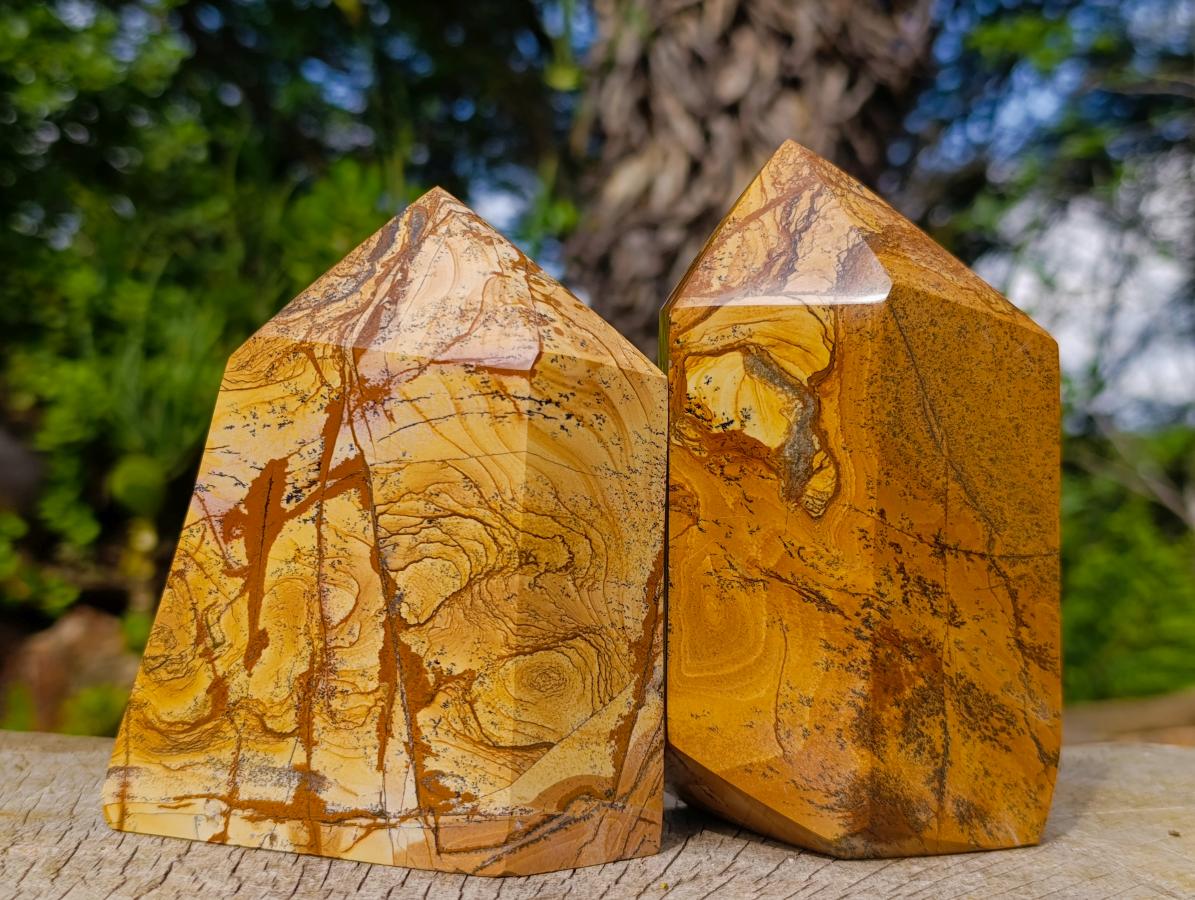 Polished Picture Stone Jasper Display Crystals x 2 From Ais-Ais, Namibia - Toprock Gemstones and Minerals 