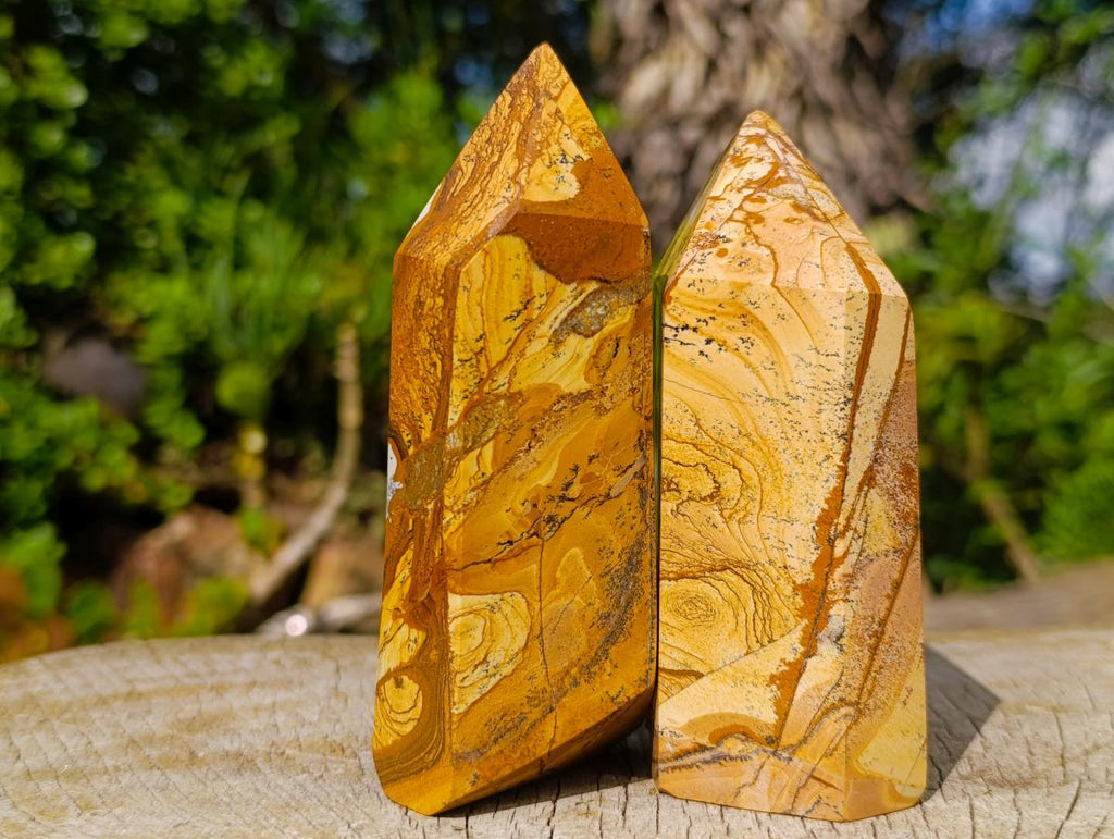 Polished Picture Stone Jasper Display Crystals x 2 From Ais-Ais, Namibia - Toprock Gemstones and Minerals 