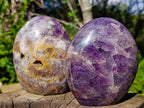 Polished Purple Chevron Amethyst Standing Display Pieces x 2 From Madagascar - Toprock Gemstones and Minerals 