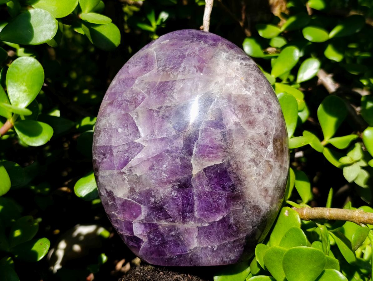 Polished Purple Chevron Amethyst Standing Display Pieces x 2 From Madagascar - Toprock Gemstones and Minerals 