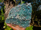 Natural XL Drusy Quartz Coated Ball Malachite On Dolomite Specimen x 1 From Mindingi Mine, Kambove, Congo - Toprock Gemstones and Minerals 