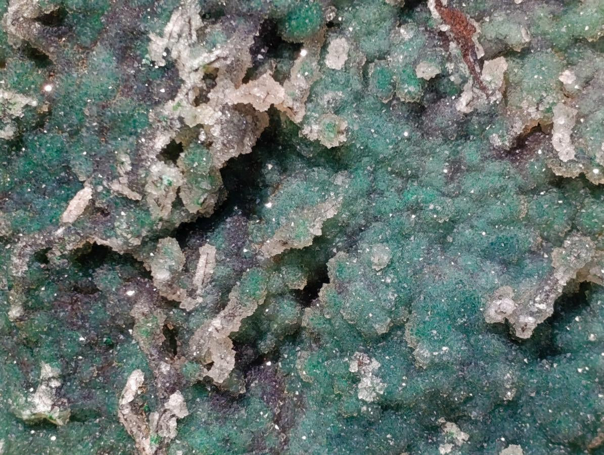 Natural XL Drusy Quartz Coated Ball Malachite On Dolomite Specimen x 1 From Mindingi Mine, Kambove, Congo - Toprock Gemstones and Minerals 