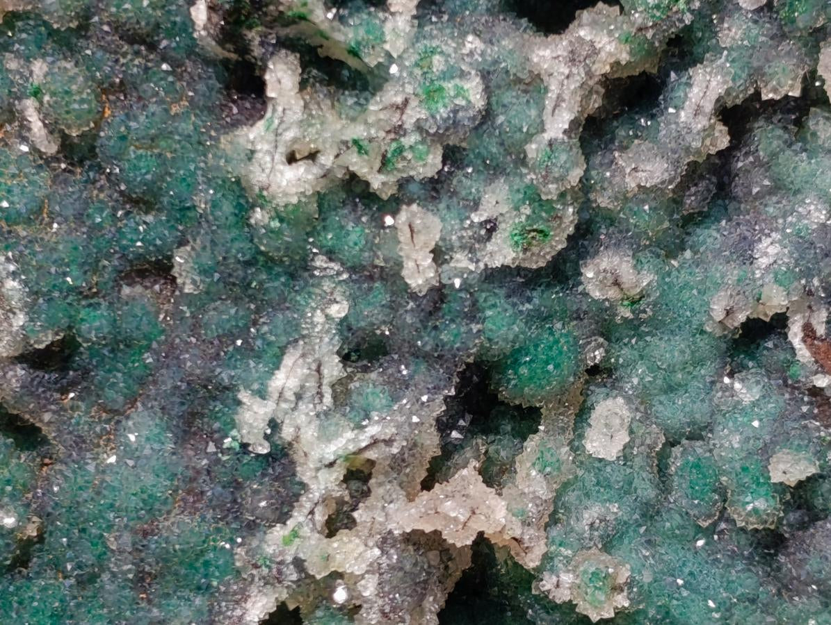 Natural XL Drusy Quartz Coated Ball Malachite On Dolomite Specimen x 1 From Mindingi Mine, Kambove, Congo - Toprock Gemstones and Minerals 