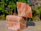 Natural Rhombohedral Sunset Orange Calcite Specimens x 12 From Spitzkop, Namibia - Toprock Gemstones and Minerals 
