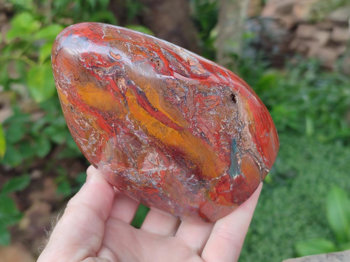 Polished Red Jasper Standing Free Forms x 2 From Madagascar - Toprock Gemstones and Minerals 
