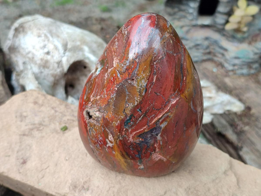 Polished Red Jasper Standing Free Forms x 2 From Madagascar - Toprock Gemstones and Minerals 