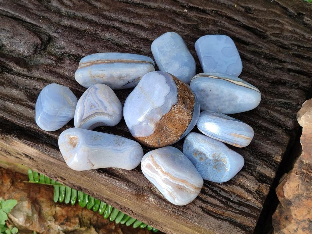 Polished Large Blue Lace Agate Free Forms x 15 From Nsanje, Malawi - Toprock Gemstones and Minerals 