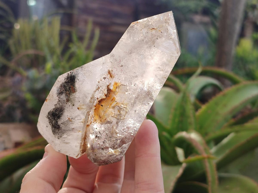 Polished Clear Window Quartz Display Crystals x 2 From Madagascar - Toprock Gemstones and Minerals 