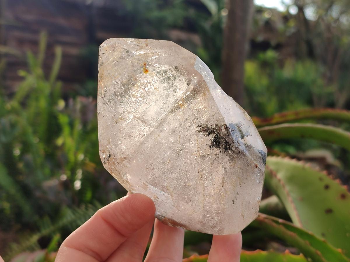 Polished Clear Window Quartz Display Crystals x 2 From Madagascar - Toprock Gemstones and Minerals 