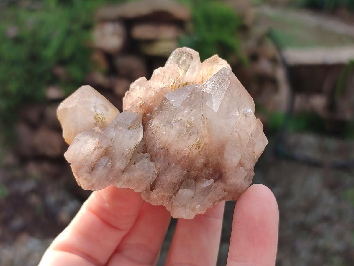 Natural Cascading White Phantom Smokey Luena Quartz Crystals and Clusters x 12 From Luena, Congo - Toprock Gemstones and Minerals 
