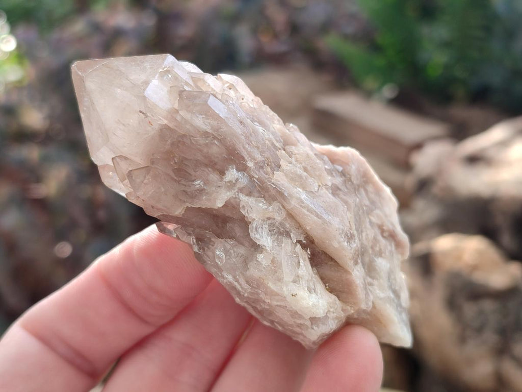 Natural Cascading White Phantom Smokey Luena Quartz Crystals and Clusters x 12 From Luena, Congo - Toprock Gemstones and Minerals 