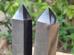 Polished Black Basalt Display Crystals x 3 From Madagascar - Toprock Gemstones and Minerals 