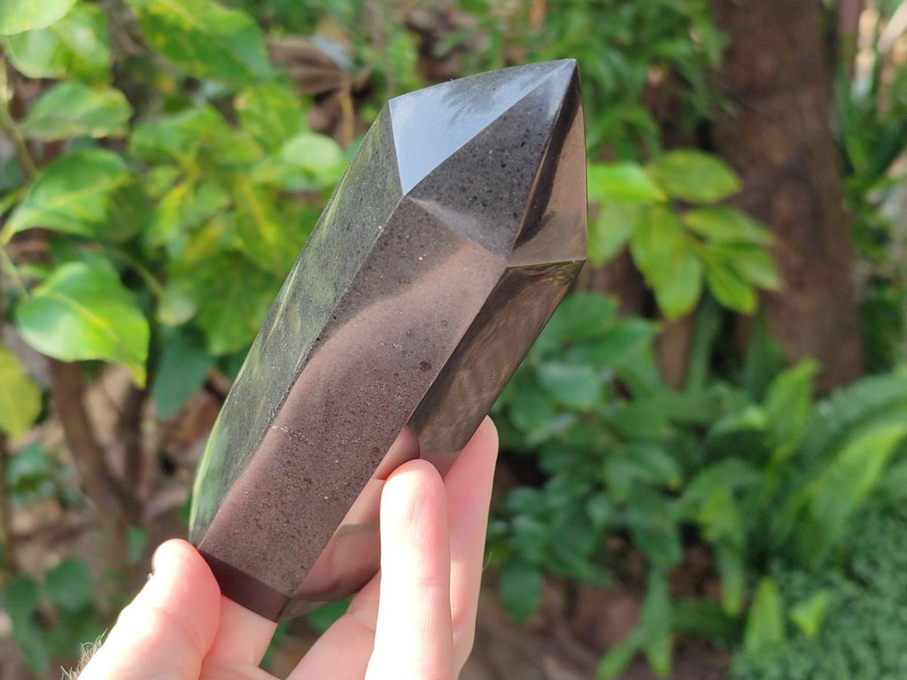 Polished Black Basalt Display Crystals x 3 From Madagascar - Toprock Gemstones and Minerals 