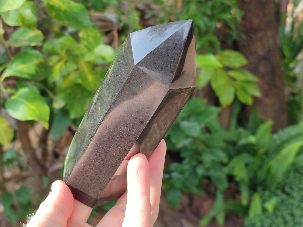 Polished Black Basalt Display Crystals x 3 From Madagascar - Toprock Gemstones and Minerals 