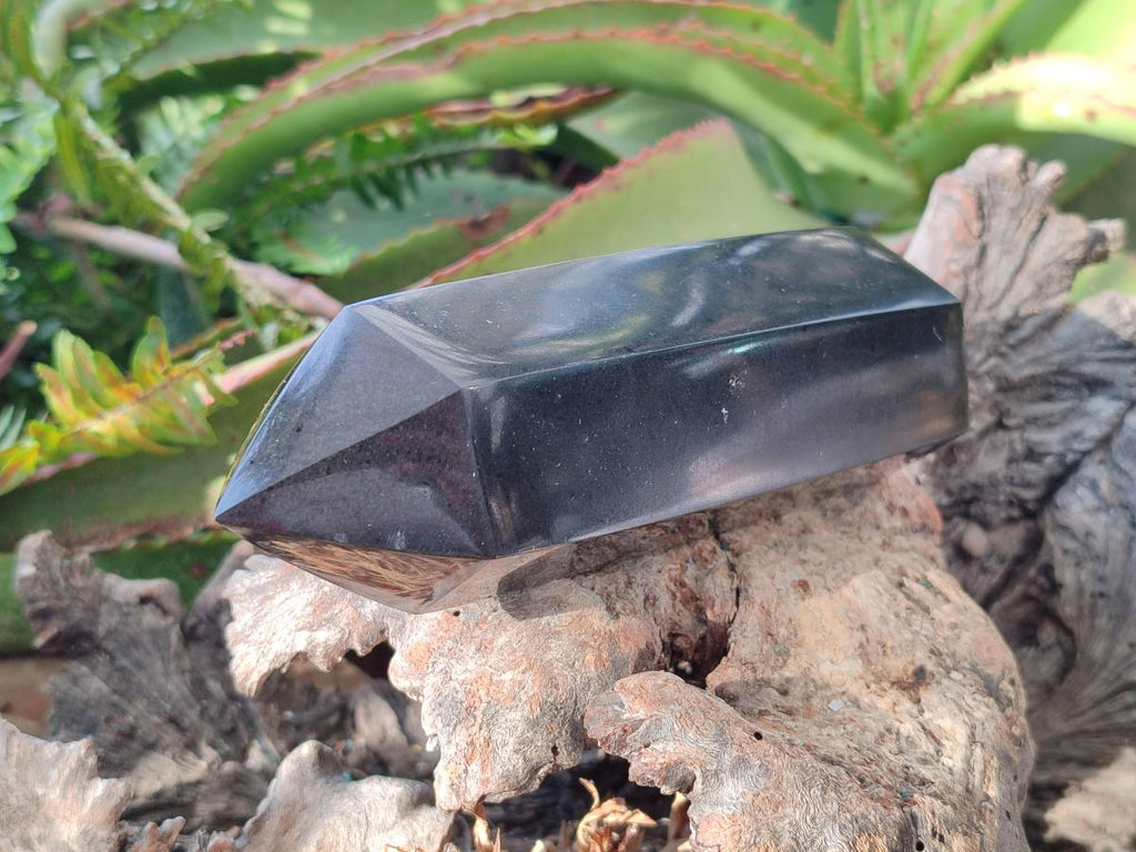 Polished Black Basalt Display Crystals x 3 From Madagascar - Toprock Gemstones and Minerals 