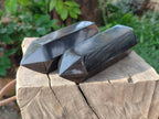 Polished Black Basalt Display Crystals x 3 From Madagascar - Toprock Gemstones and Minerals 