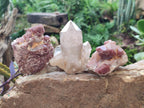 Natural Red Hematoid Quartz Crystals and Clusters x 12 From Karoi, Zimbabwe - Toprock Gemstones and Minerals 