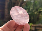 Polished Small Gemmy Rose Quartz Palm Stones x 24 From Madagascar - Toprock Gemstones and Minerals 