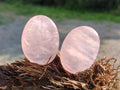 Polished Small Gemmy Rose Quartz Palm Stones x 24 From Madagascar - Toprock Gemstones and Minerals 