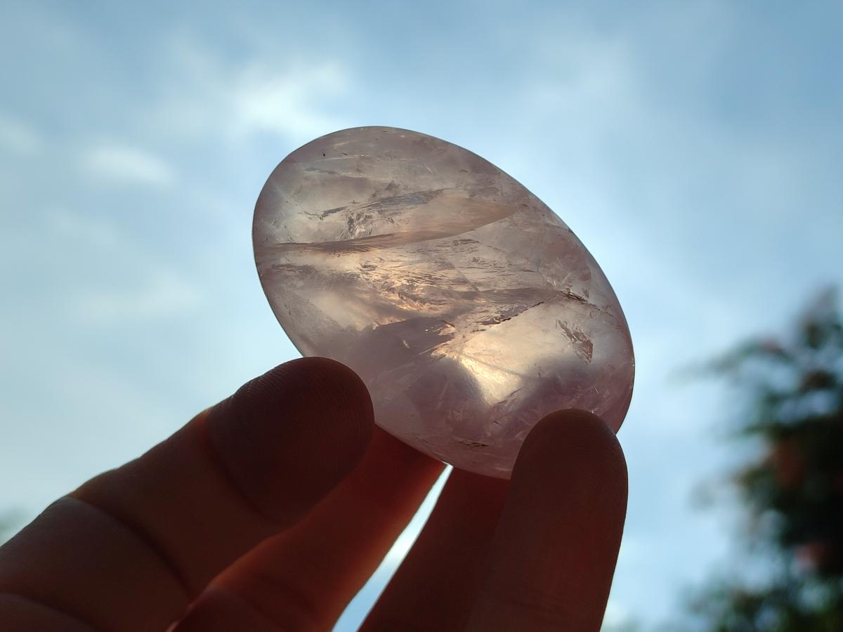 Polished Small Gemmy Rose Quartz Palm Stones x 24 From Madagascar - Toprock Gemstones and Minerals 