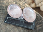 Polished Small Gemmy Rose Quartz Palm Stones x 24 From Madagascar - Toprock Gemstones and Minerals 