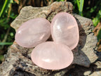 Polished Small Gemmy Rose Quartz Palm Stones x 24 From Madagascar - Toprock Gemstones and Minerals 