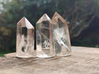 Polished Wispy Smokey Window Quartz Crystals x 24 From Madagascar - Toprock Gemstones and Minerals 
