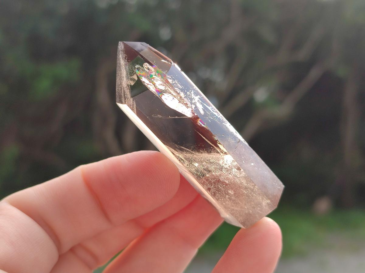 Polished Wispy Smokey Window Quartz Crystals x 24 From Madagascar - Toprock Gemstones and Minerals 