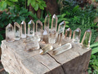Polished Wispy Smokey Window Quartz Crystals x 24 From Madagascar - Toprock Gemstones and Minerals 
