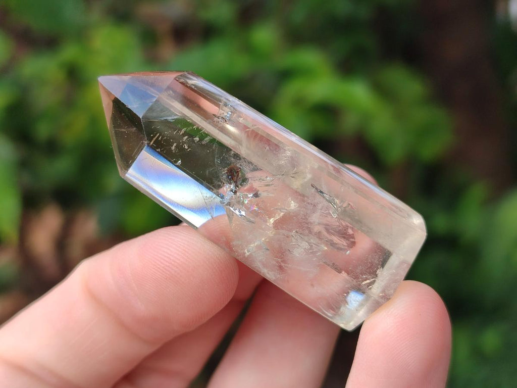 Polished Wispy Smokey Window Quartz Crystals x 24 From Madagascar - Toprock Gemstones and Minerals 