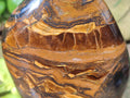 Polished Golden Tigers Eye Standing Free Forms x 2 From Prieska, South Africa - Toprock Gemstones and Minerals 