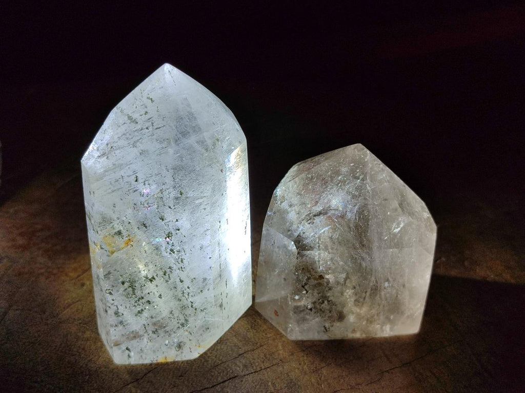 Polished Mixed Quartz Crystals with Inclusions x 4 From Madagascar - Toprock Gemstones and Minerals 