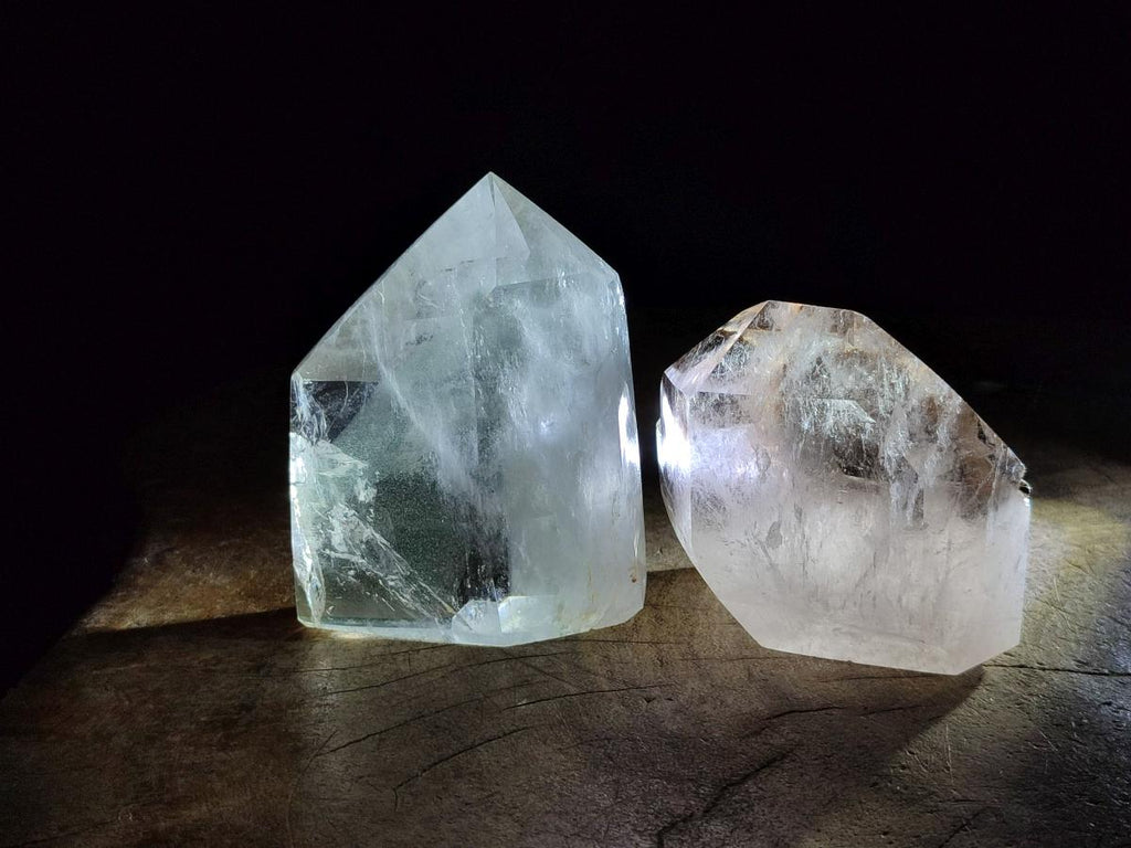 Polished Mixed Quartz Crystals with Inclusions x 4 From Madagascar - Toprock Gemstones and Minerals 