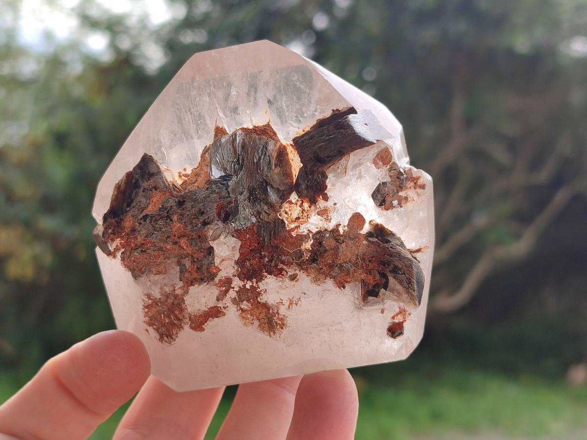Polished Mixed Quartz Crystals with Inclusions x 4 From Madagascar - Toprock Gemstones and Minerals 