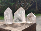 Polished Mixed Quartz Crystals with Inclusions x 4 From Madagascar - Toprock Gemstones and Minerals 