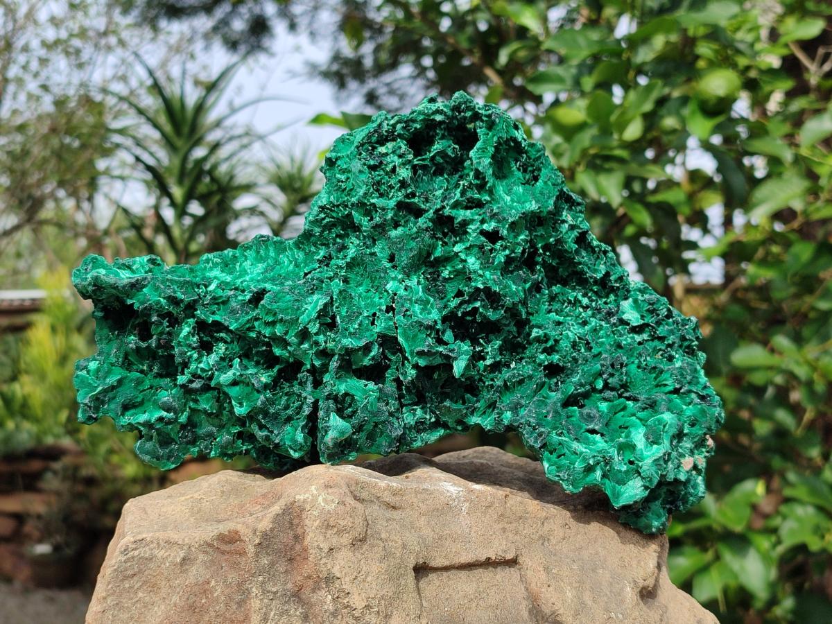 Natural Large Cabinet Silky Malachite Specimen x 1 From Kasompe, Congo - Toprock Gemstones and Minerals 